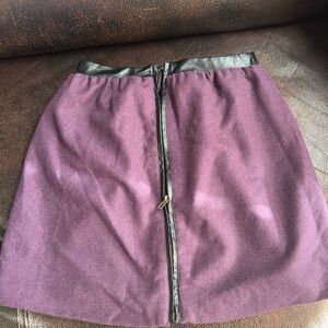 Chic Purple Mini Skirt with Black Trim